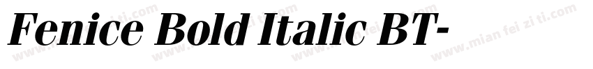 Fenice Bold Italic BT字体转换
